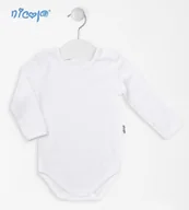 Body dla niemowląt - BODY DŁUGI RĘKAW BIAŁE BASIC 010 01 NICOL 98 - miniaturka - grafika 1