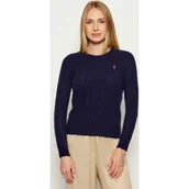 Swetry damskie - POLO RALPH LAUREN Wełniany sweter JULIANNA | Regular Fit | z dodatkiem kaszmiru - miniaturka - grafika 1