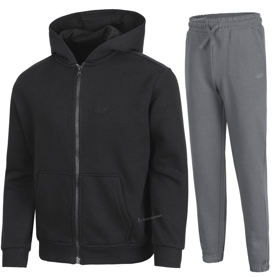 4F OCIEPLANY CHĹOPIÄCY DRES KOMPLET BLUZA ROZPINANA SPODNIE / rozm 140