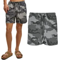 Odzież taktyczna i umundurowanie - Szorty kąpielowe Brandit Swimshort Basic - Grey / Camo - miniaturka - grafika 1