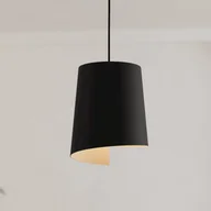 Lampy sufitowe - Żyrandol Bolivia czarny/piaskowy 1-punktowy - miniaturka - grafika 1