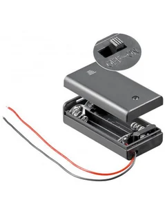 Goobay Koszyk na baterie 2x AA z przewodem i wyłącznikiem 12443 - Inne akcesoria elektryczne - miniaturka - grafika 3