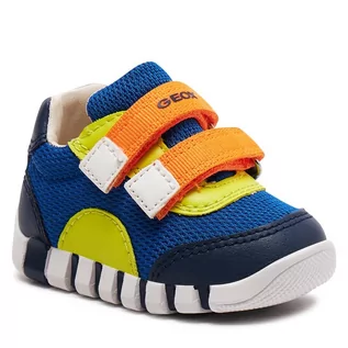 Buty dla chłopców - Sneakersy Geox B Iupidoo Boy B3555C 01454 C0685 Royal/Orange - grafika 1