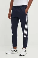 Spodnie męskie - adidas spodnie dresowe Future Icons kolor granatowy z nadrukiem IW8575 - miniaturka - grafika 1
