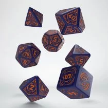 Q-Workshop Komplet kości Starfinder: Dead Suns - niebiesko-pomarańczowy 5907699493623 - Akcesoria do gier planszowych - miniaturka - grafika 1