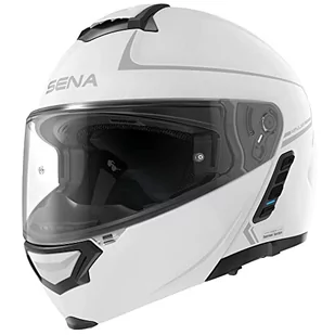 Sena Impulse modułowy kask z technologią Bluetooth i Sound by Harman Kardon. Z podwójnym daszkiem i Mesh Intercom / MP3 / Komendy głosowe (biały, M) - Akcesoria motocyklowe - miniaturka - grafika 1