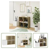 Szafki na buty - The Living Store Szafka na buty do przedpokoju dąb sonoma biały 105x35,5x70cm Materiał drewnopochodny - miniaturka - grafika 1