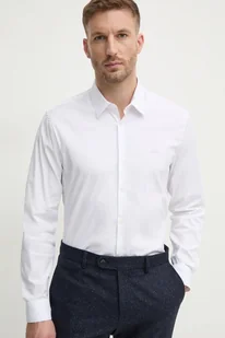 Lacoste koszula męska kolor biały slim z kołnierzykiem klasycznym CH5253 - Koszule męskie - miniaturka - grafika 1