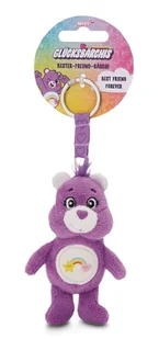 Breloczek Miś Szczęścia - Przyjaciel 10cm fioletowy - Pluszowy towarzysz przytulanka zwierzęca z kółkiem na klucze do smyczy, torby albo plecaka - Plecaki - miniaturka - grafika 1