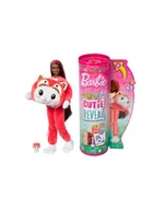 Lalki dla dziewczynek - Barbie Lalka Cutie Reveal Kotek-Panda czerwona HRK23 MATTEL - miniaturka - grafika 1