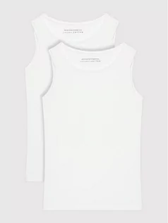 Koszulki dla dziewczynek - Benetton United Colors Of Komplet 2 topów 3ZQM0H406 Biały Regular Fit - grafika 1