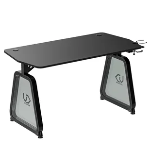 ULTRADESK Biurko dla gracza BOOSTER, 136x70,5 cm, 75 cm, podświetlenie RGB, uchwyt na słuchawki i napój - Biurka - miniaturka - grafika 5