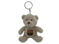 Plecaki - CyP Brands FC Barcelona, brelok, breloki, wisiorek plecak, pluszowy, miś, kolor beżowy, oficjalny produkt, beż, Estandar - miniaturka - grafika 1