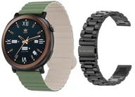 Smartwatch - GlacierX Theron Black + Pasek GX-T248 Zielony, Czarny - miniaturka - grafika 1