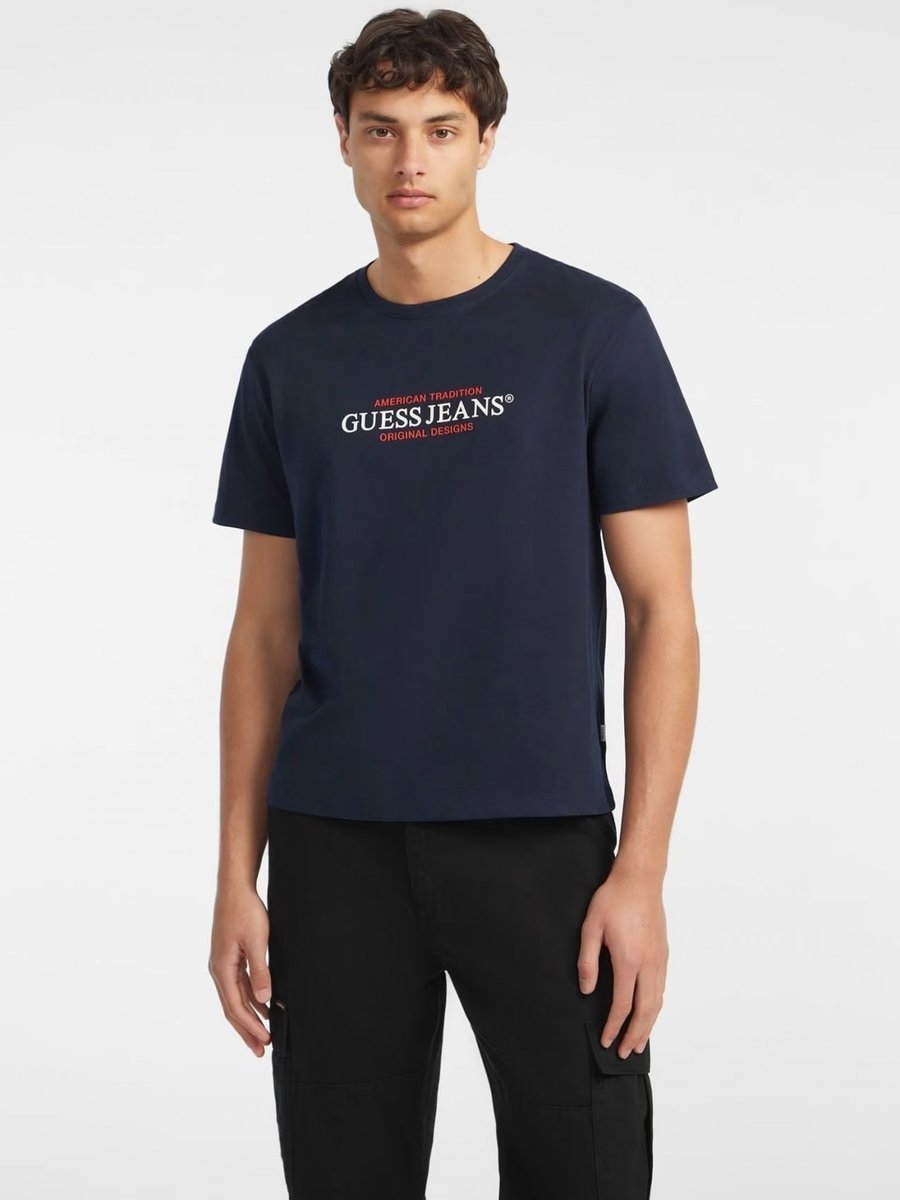 t-shirt uomo guess denim m4yi42 k8fq4 american trade tee a71w daring ocean