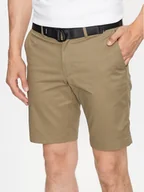 Spodenki męskie - Calvin Klein Szorty materiałowe Modern Twill K10K111788 Zielony Slim Fit - miniaturka - grafika 1