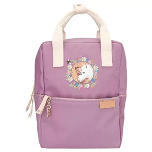 Depesche 12165 Miss Melody Farm House - plecak dla dzieci w kolorze fioletowym, z motywem konia i haftem kwiatowym, torba z regulowanymi paskami i metką - Torebki damskie - miniaturka - grafika 1