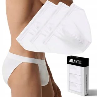 Slipy męskie TANGA 3 PARY skąpe majtki bawełniane ATLANTIC 3BMP-1582 - XL - Majtki męskie - miniaturka - grafika 1