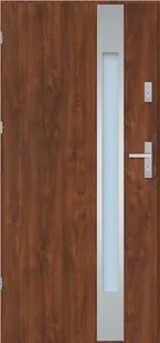 Drzwi zewnętrzne Yukon, 90 lewe, orzech - Drzwi zewnętrzne - miniaturka - grafika 1