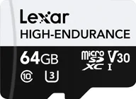 Karty pamięci - Lexar High endurance 64GB MicroSD LMSHGED064G-BCNNG - miniaturka - grafika 1