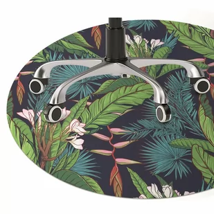 Mata na podłogę pod krzesło Tropikalna dżungla fi100 cm - Podnóżki, podpórki, podkładki - miniaturka - grafika 1