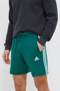 Spodenki męskie - adidas szorty bawełniane kolor zielony - grafika 1