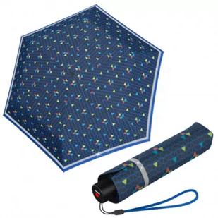 Lekki składany parasol Knirps Rookie Triple Blue Reflective - Parasole - miniaturka - grafika 1