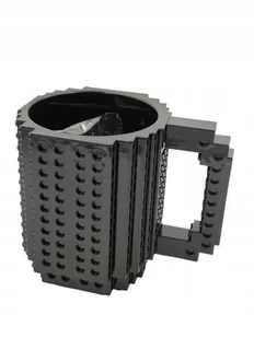 Jawi Kubek klockowy Czarny Kubek na klocki Alfabet 500ml - Kubki dla dzieci - miniaturka - grafika 1