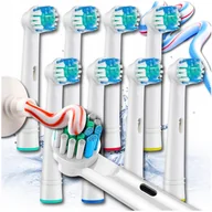 Końcówki do szczoteczek elektrycznych - 8x KOŃCÓWKI DO SZCZOTECZKI ORALB BRAUN ELEKTRYCZNEJ DLA DZIECI I DOROSŁYCH - miniaturka - grafika 1