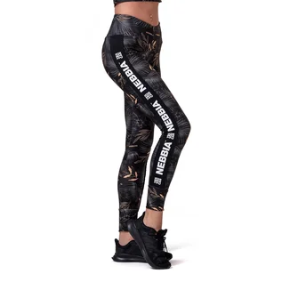 Spodnie sportowe damskie - NEBBIA Legginsy z wysokim stanem Performance Black - grafika 1