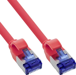 InLine® Patchkabel Slim, Cat.6A, S/FTP, TPE LSZH flexibel, PoE, rot, 1m - Patchcordy - miniaturka - grafika 1