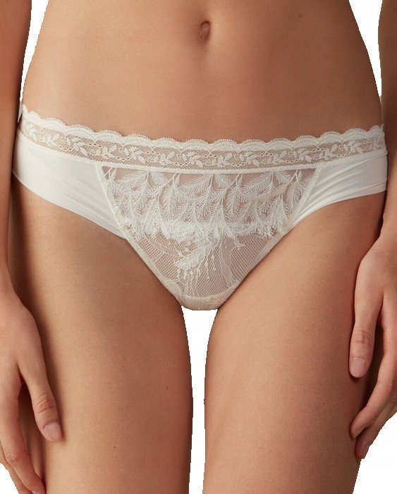 INTIMISSIMI majtki figi brazyliany Fly Me to the Moon kremowe koronka S /36