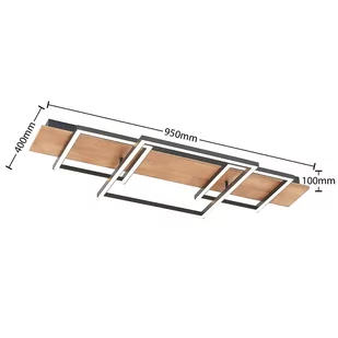 Lucande Chariska lampa sufitowa LED czarna 95cm - Lampy sufitowe - miniaturka - grafika 2