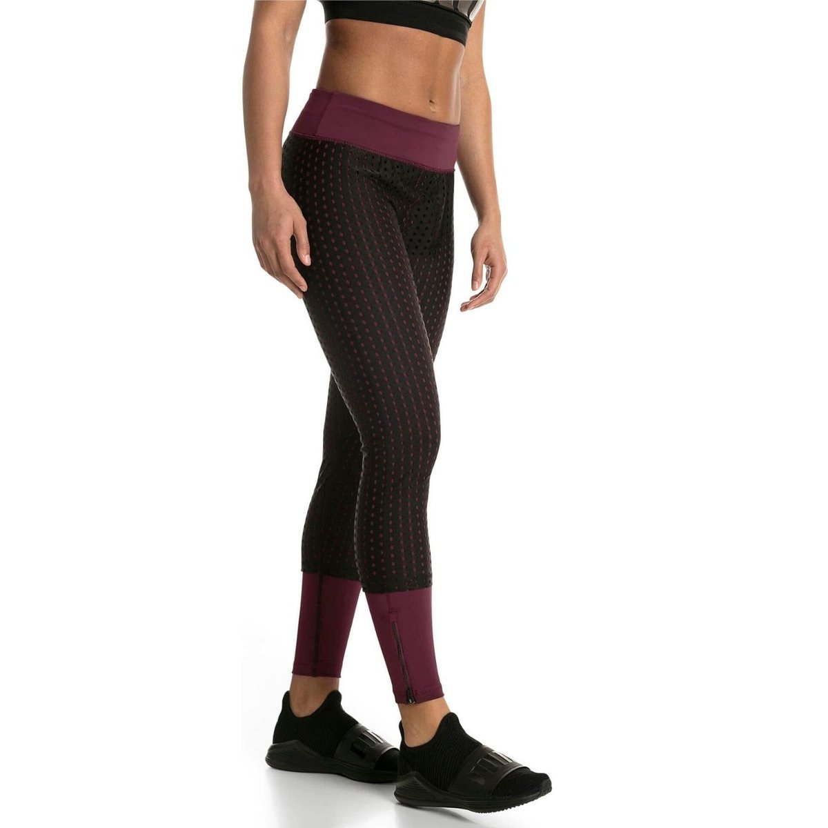 Legginsy damskie Puma Luxe Mesh Tight treningowe sportowe-L