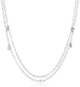 Naszyjniki - Guess Women's Necklace Rhodium-Plated Silver Pendant 150 cm UBN80101 - miniaturka - grafika 1