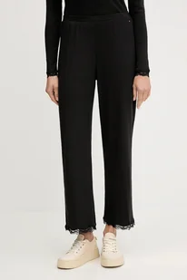 Tommy Hilfiger spodnie piżamowe damskie kolor czarny gładkie UW0UW06074 - Piżamy damskie - miniaturka - grafika 1