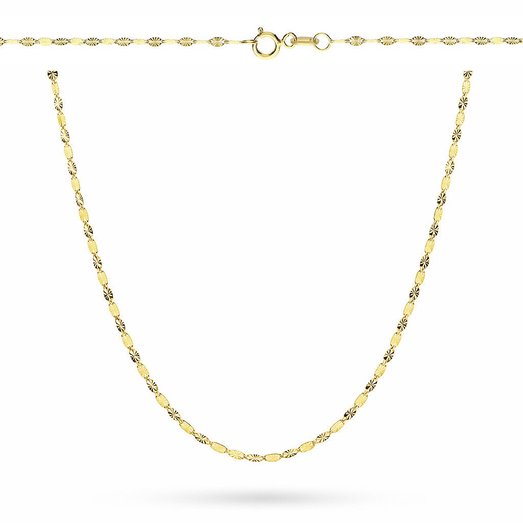 Złoty łańcuszek pełny diamentowany 42 cm pr. 585