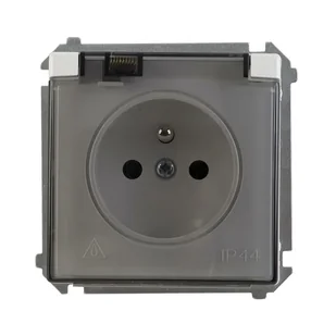 Kontakt Simon Gniazdo ścienne Basic z/u bryzgoszczelne (moduł) BMGZ1B.01/11a bia - Gniazdka elektryczne - miniaturka - grafika 2