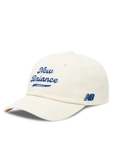 New Balance Czapka z daszkiem 6 Panel Athletics Legacy Hat LAH53000PEF Biały - Czapki damskie - miniaturka - grafika 1