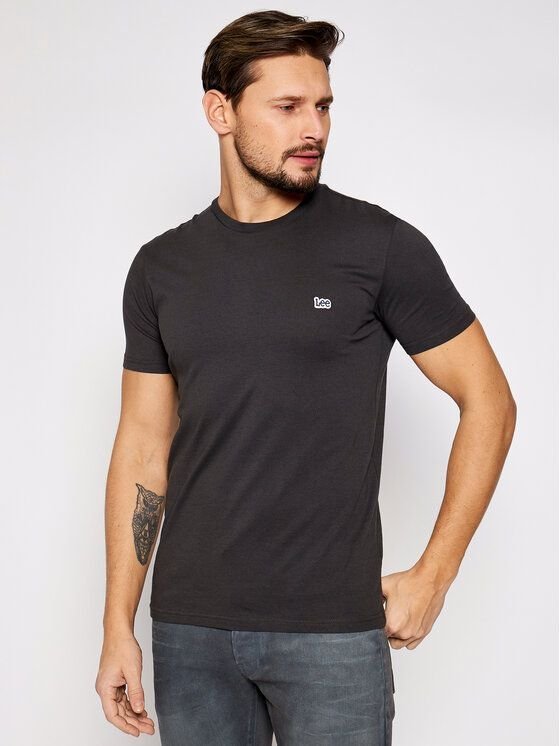 t-shirt uomo lee 112113584 patch logo washed black