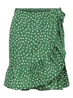 Spódnice - ONLY Damska spódnica Onlolivia Wrap WVN Noos Rock, Verdant Green, S - miniaturka - grafika 1