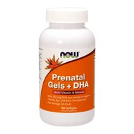 Witaminy i minerały - Now Foods NOW Prenatal Gels + DHA 180caps - miniaturka - grafika 1