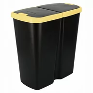 Kosze na śmieci - Kosz Na Śmieci COMPACTA Q DUO Jasny Żółty/Czarny 45l - miniaturka - grafika 1