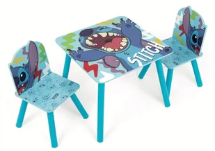 LILO I STITCH STICZ STOLIK STÓŁ DREWNIANY 2 KRZESŁA DLA DZIECI MEBLE - Zestawy mebli dla dzieci - miniaturka - grafika 1