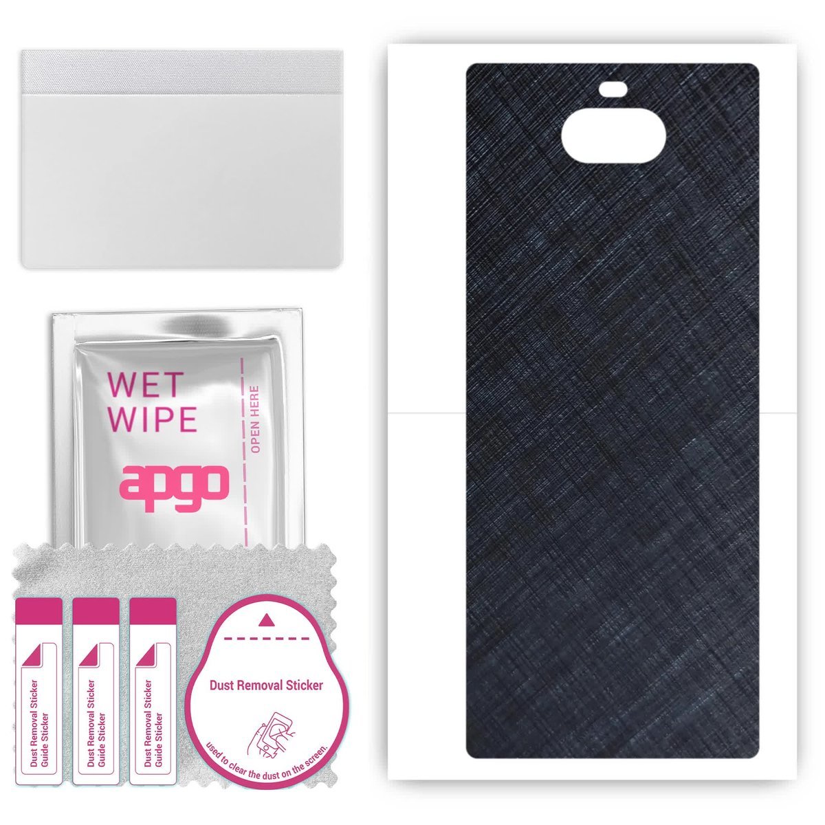 Folia naklejka skórka strukturalna na TYŁ do Sony Xperia 10 Plus - Tytan Niebieski - apgo SKINS