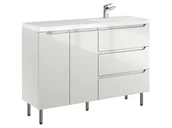 Szafki łazienkowe - Szafka Stojąca Z Umywalką ETH 120 cm DS Prawa - Kaszmir Wysoki Połysk - miniaturka - grafika 1