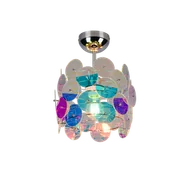 Lampy sufitowe - IRIDE R66711053 lampa sufitowa mieniąca się kolorami tęczy opalizująca 1xE27 wykończenie chrom - miniaturka - grafika 1