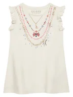 Sukienki i spódniczki dla dziewczynek - Guess Sukienka codzienna K6RK02 KA6W4 Écru Regular Fit - miniaturka - grafika 1