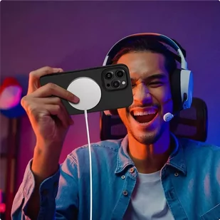 Etui silikonowe MagSafe do iPhone 15 Matte Black - Etui i futerały do telefonów - miniaturka - grafika 2