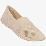 Sneakersy damskie - Sneakersy Damskie Wsuwane Buty Sportowe Półbuty Beżowe DD4043-5 Beżowy 40 - miniaturka - grafika 1